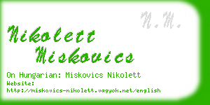 nikolett miskovics business card